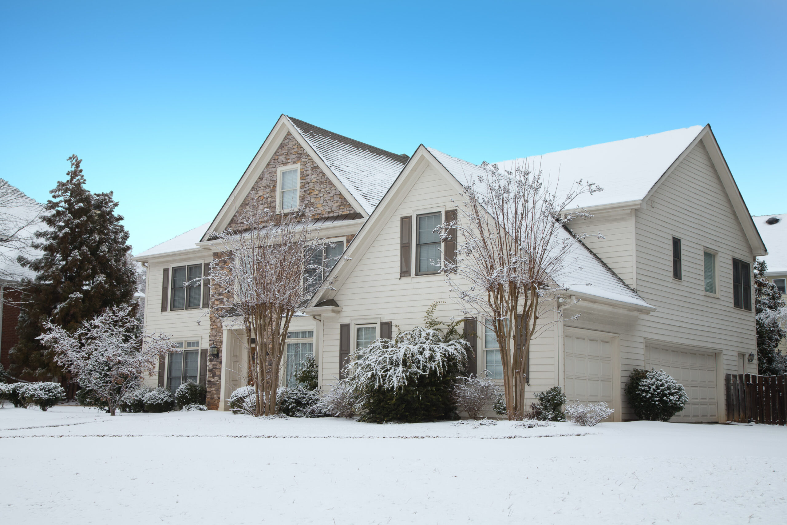 House covered in snow